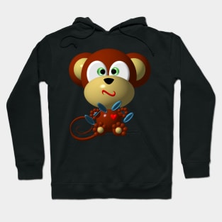 Cute Mighty Muscular Monkey Hoodie